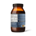 A brown glass Ancient + Brave Wild Collagen bottle features a label with nutrition facts, ingredients, Type I Hydrolyzed Marine Collagen for whole-body health, responsible sourcing details, and certification logos on the right side.