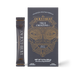 A black box of Ancient + Brave True Creatine+ Sachets, featuring gold geometric artwork and text, with a single sachet beside it. This vegan, unflavored supplement is crafted for enhanced energy and performance.