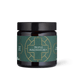 Jar of Triple Magnesium+ supplement with green label and black lid on a transparent background