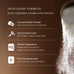 A brown promotional graphic for a electrolytes supplement powder. Text reads 'INTELLIGENT FORMULA' and lists ingredients: Coconut Water Powder, Chicory Root Inulin, Marine Magnesium, and Pink Himalayan Salt.