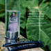 A glass bottle with a crystal sits on greens next to two Ancient + Brave True Collagen Sachets, which feature hydrolyzed bovine collagen for whole body health. The neutral-tasting powder mixes easily into any drink.