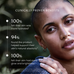 A person with a shaved head and nose ring looks at the camera, holding a blue towel. To the left, text lists skincare benefits of Ancient + Brave Wild Collagen Sachets: increased hydration, improved elasticity, enhanced glow.
